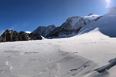 06A Taylor Ledge, Knutsen Peak, Mount Epperly, Mount Shinn, The Ridge Of Branscomb Peak And The Protective Ice Wall On Day 2 At Mount Vinson Low Camp